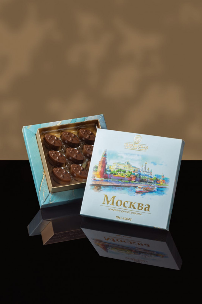  Пушкинская фабрика Конфеты Миндаль (Москва), 115г(голубая коробка) в Стерлитамаке