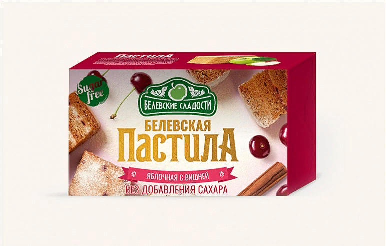 Пастила  200г диетическая С ВИШНЕЙ, НОВЫЙ ФОРМАТ (4 шт по 50гр)    в Стерлитамаке
