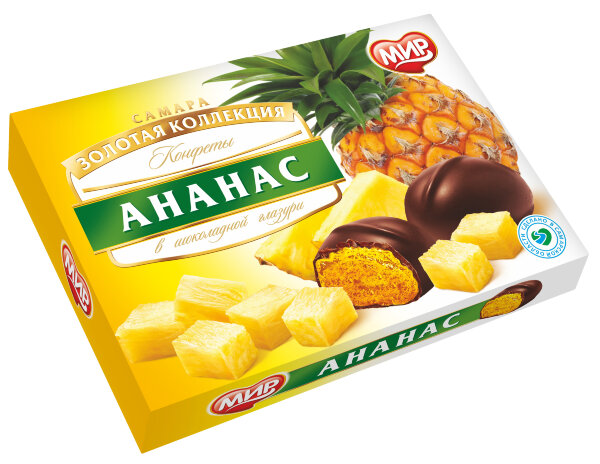 №2 КФ МИР Ананас в шоколадной глазури 160г в Стерлитамаке